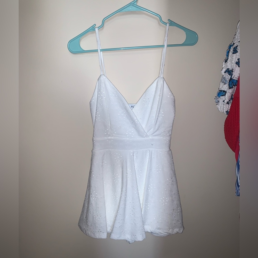 White shorts romper